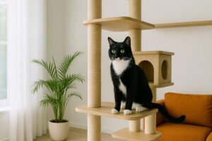 猫が喜ぶ理想の部屋とは？タワーやシェルフの活用方法や高さのある空間作りについて