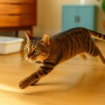 猫の「トイレダッシュ」「トイレハイ」はなぜ起こる?トイレ前後に走り回る謎行動の意味とは