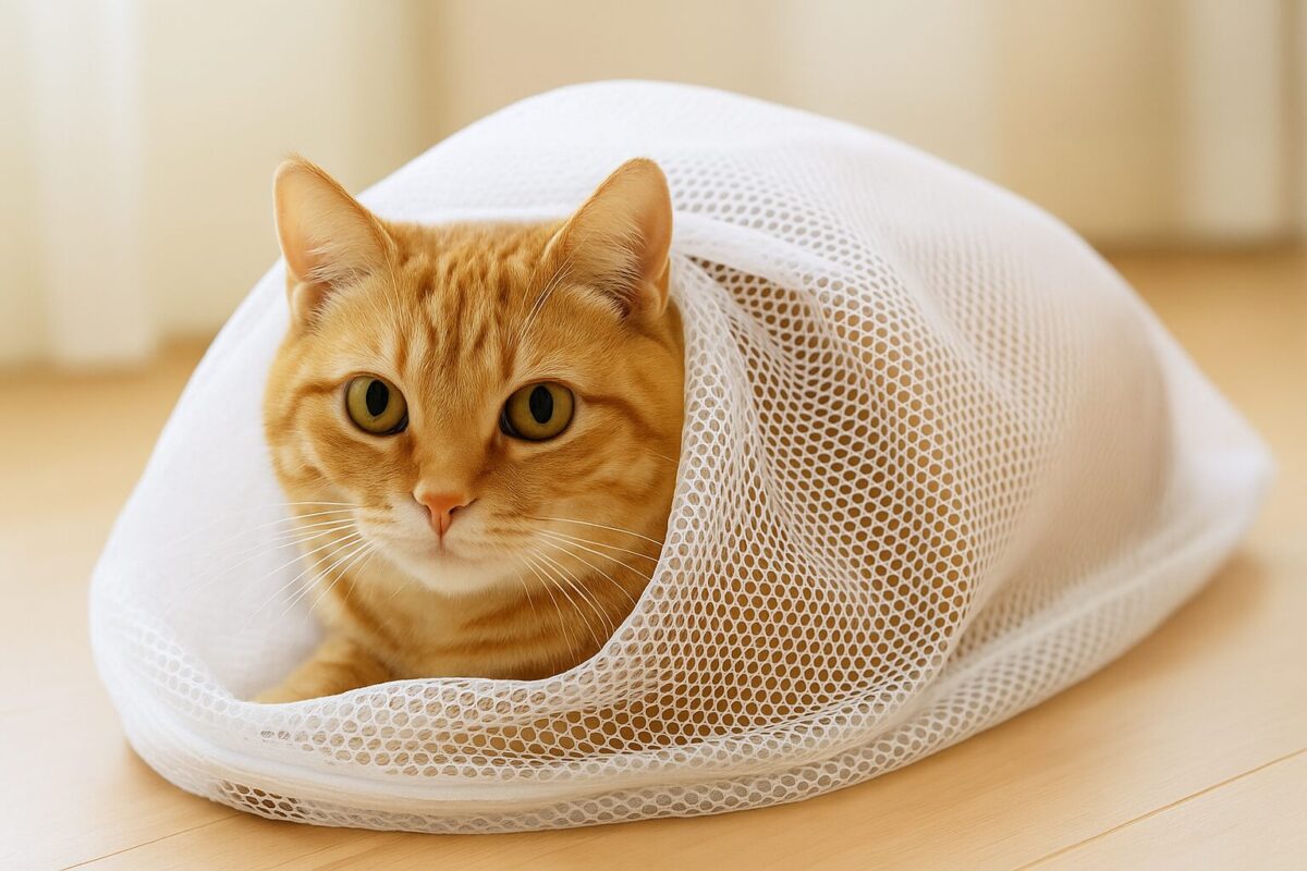 猫が洗濯ネットで落ち着くのはなぜ？その理由と活用タイミング、入れ方と注意点を解説