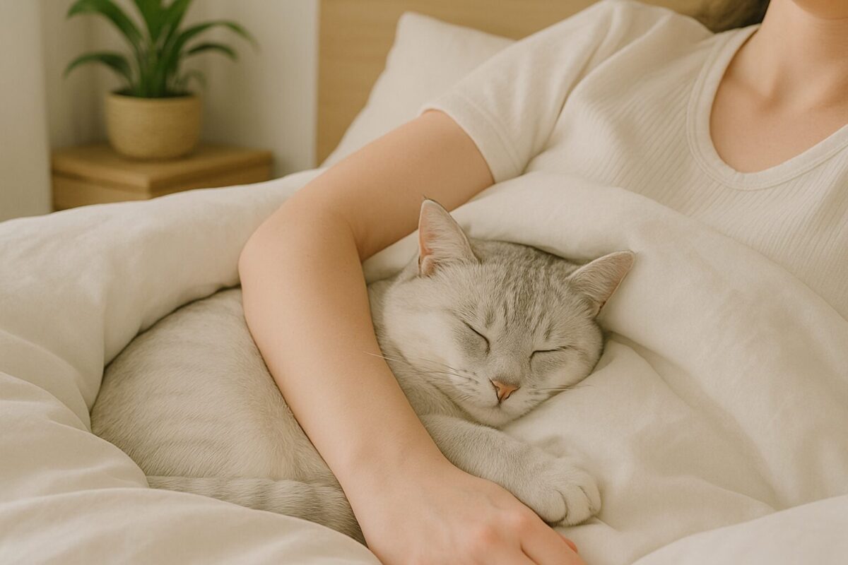 猫が飼い主と同じベッドで寝るのは大丈夫？睡眠の質や注意点を解説