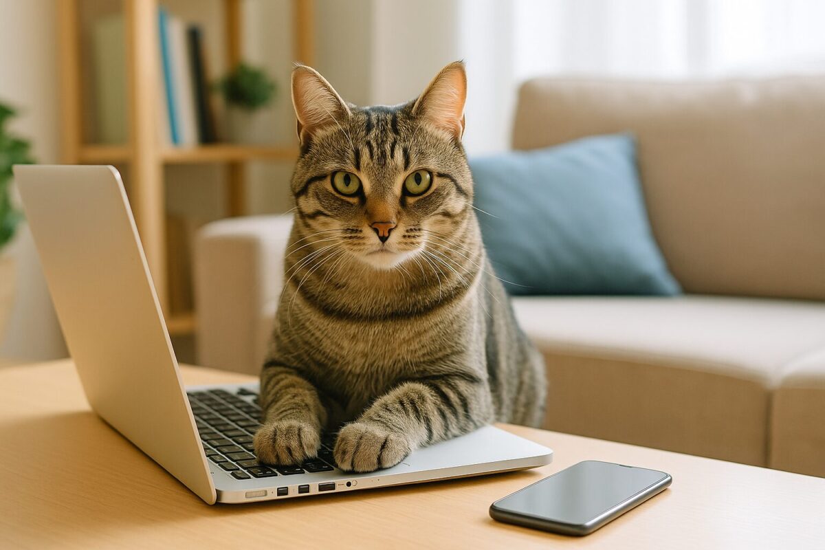 猫がスマホやパソコンに乗る理由とは?構ってほしいサイン?考えられる理由8つと対策