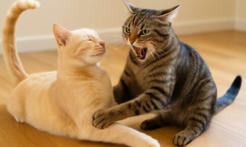 猫のじゃれ合いと喧嘩の違いとは？鳴き声やしっぽ、噛み方から見極めるポイント
