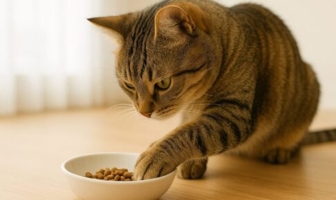 猫がご飯を手でかく仕草の理由とは？本能・環境・ストレスから見る背景と対策