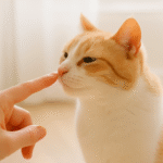 猫に指先を向けると匂いを嗅ぐ理由。猫が指先を嗅ぐ・舐める行動の意味について